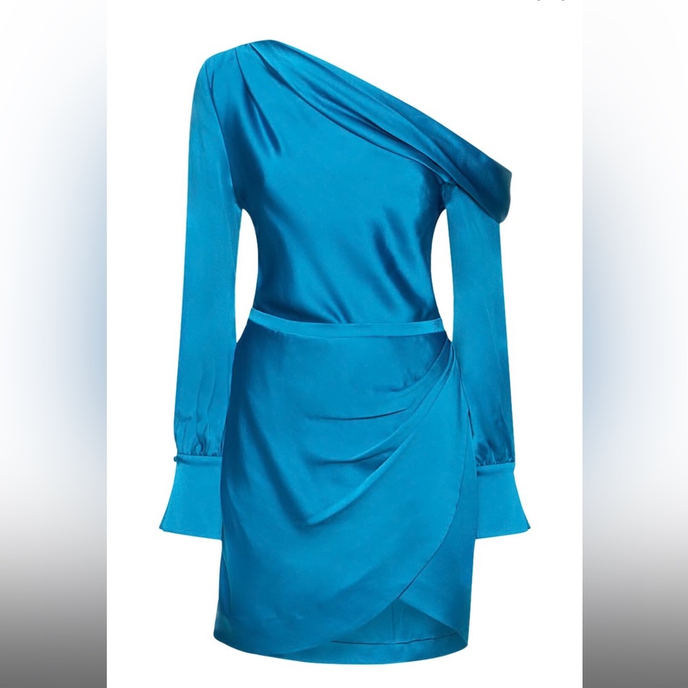 NWT SIMKHAI Cameron Core Classic satin mini dress